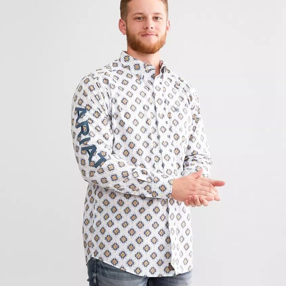 Ariat Men's Team Warner Classic Embroidered Shirt Size Medium - Picture 1 of 16